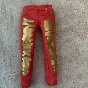 Rainbow High Clothes Ruby Anderson Replacement Red Gold Pants Jeans Fashion Doll